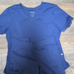Urbane Navy Blue Scrub Set
